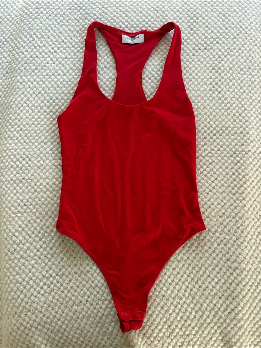 Aritzia Red Racerback Bodysuit